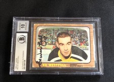 ED WESTFALL 1966-67 TOPPS SIGNED AUTOGRAPHED CARD BECKETT BAS AUTHENTIC GEM MINT