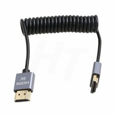 HDMI 8K 4K 60fps Cable Coiled for Shinobi Ninja Portkeys Sony Canon Nikon TypeA