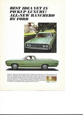 Original 1968 Ford Ranchero Vintage Print Ad Advertising Original 1968 Ford Ranchero Vintage Print Ad Advertising