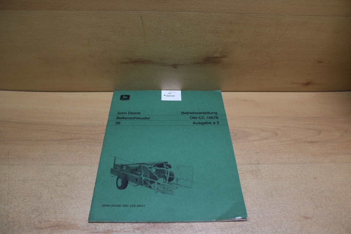 John Deere Ballenschleuder 30 Betriebsanleitung OM-CC 16678 a 3