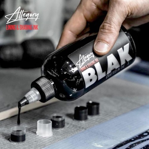 Allegory BLAK Best Lining & Shading Black Tattoo Ink Original 8 oz Bottle - Bild 3 von 4