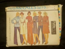 VINTAGE McCALLS DRESS TOP PANTS UNCUT PATTERN 5273
