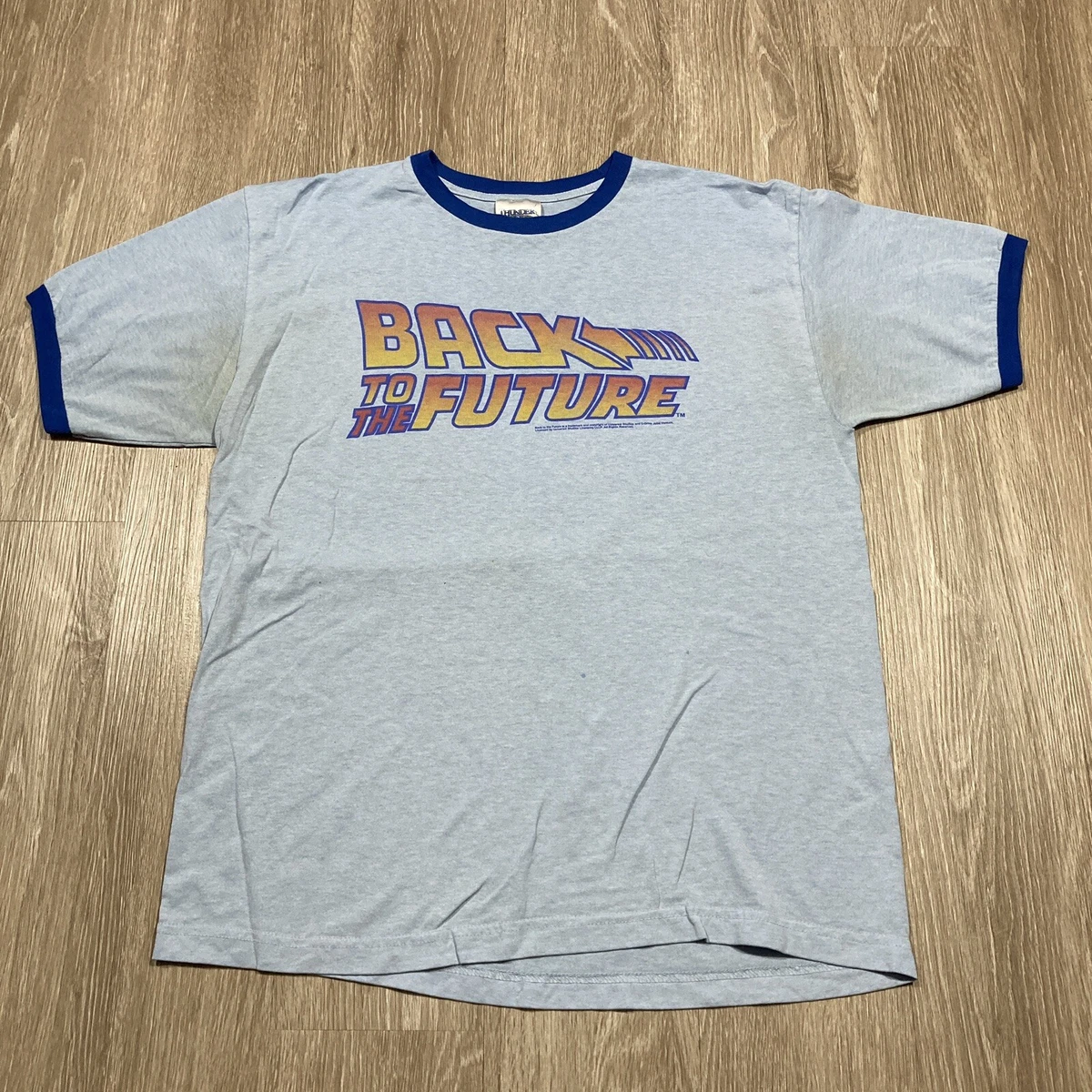 Distressed Vintage 90s 00s Back To The Future T Shirt L Movie Promo Ringer Tee