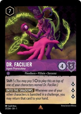 Dr. Facilier - Agent Provocateur - 37/204 - Rare x1 - The First Chapter - NM-Min