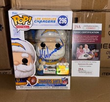 Kellen Winslow Signed Autographed Santa Los Angeles Chargers FUNKO POP 296 JSA