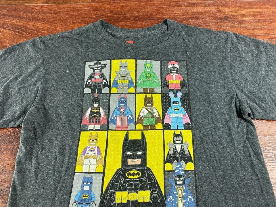 LEGO The Batman Movie Graphic Crew Neck Gray Casual Basic T-Shirt Boy's Size XL - Image 3 of 4