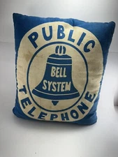 Bell System Public Telephone Pillow