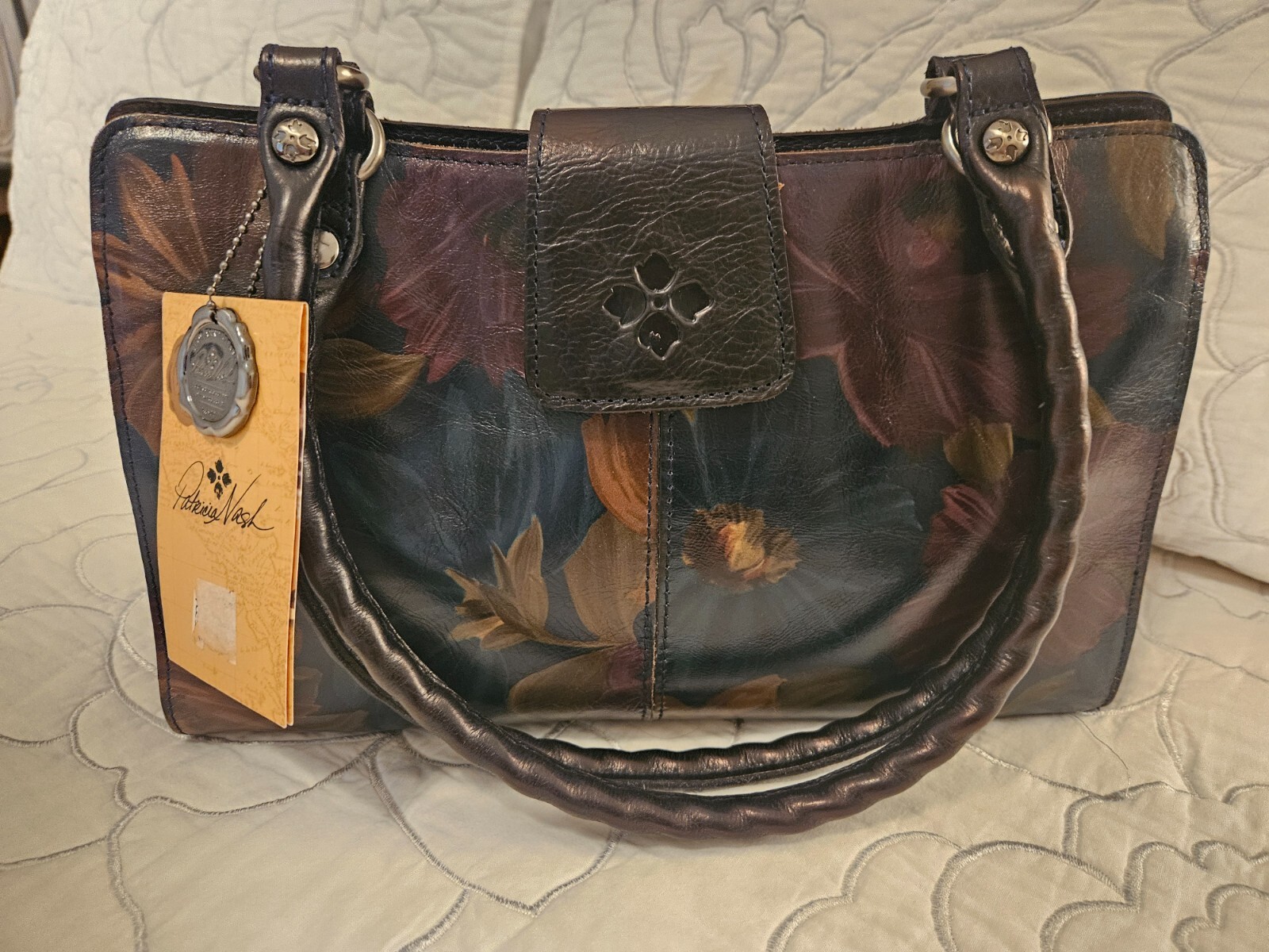 Patricia Nash Peruvian Painting Leather Shoulder Handbag NWT eBay