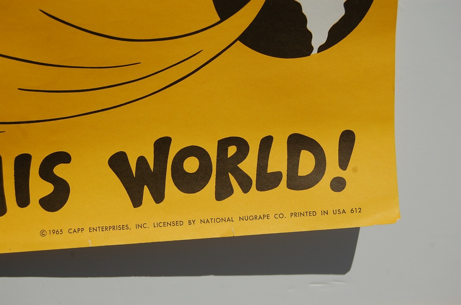 1965 It's Out of this World -KickaPoo Joy Juice soda Advertising Sign 27 X 19.5