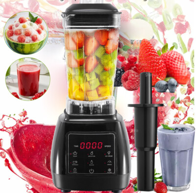 Standmixer Touchpanel 2000W Hochleistung Mixbehälter 5 Modi LED Smoothie Maker
