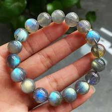 11mm Natural Labradorite Rainbow Blue Yellow ...