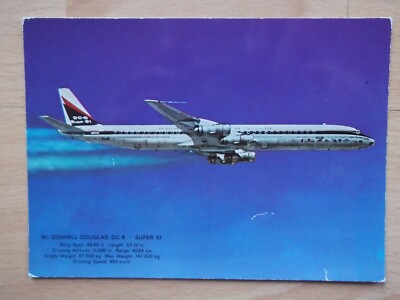 DC 8-SUPER 61 Postkarten - Flugzeuge - Air Plane - Douglas