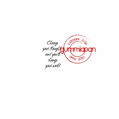 Gummiapan Gummistempel 19040525 - Change your thoughts you'll change your world