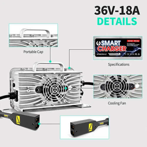 36 Volt 18Amp Golf Cart Smart Battery Charger D Style Plug for EZGO TXT Medalist - Bild 8 von 10