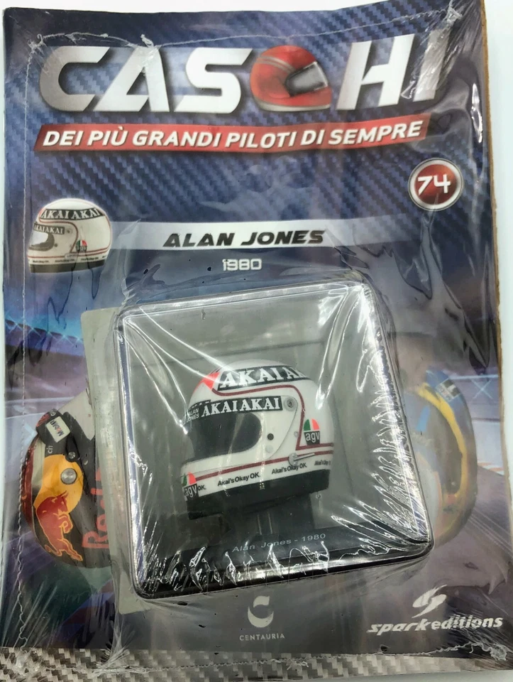 NEW 1:5 Casco Helmet ALAN JONES 1980 F1 World Champion SPARK - Immagine 2 di 4