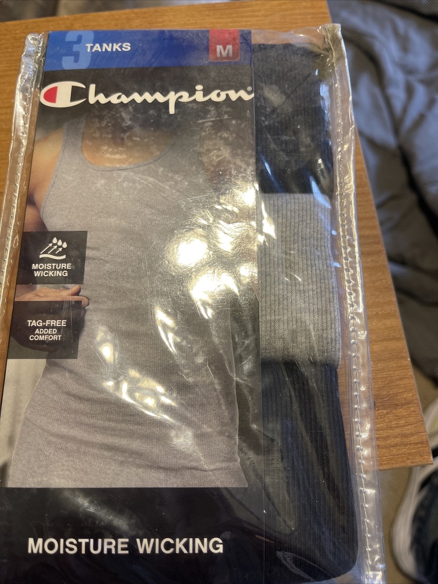 champion men's tank top moisture wicking pack