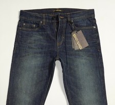  328 NEW Roberto Cavalli Jeans in Blue W30" x L34" Straight Leg