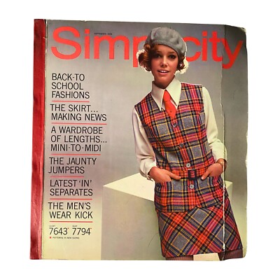 1968 September Simplicity Catalog Sewing Pattern Store Counter Book ...