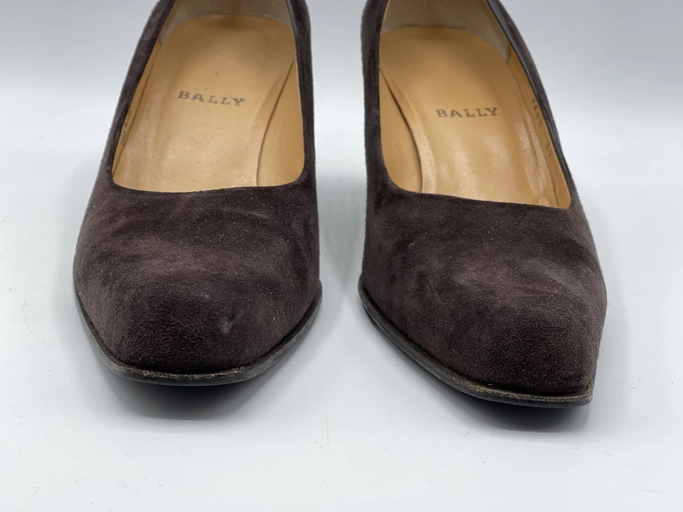 Bally шоколадный коричневый икры замши TEUTA насос США размер 6,5 FR 37 обуви коробка женщин - Изображение 3 из 4