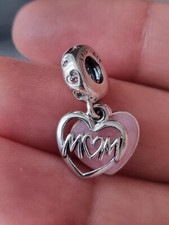 Genuine Pandora Script Pink Heart Dangle S925 ALE