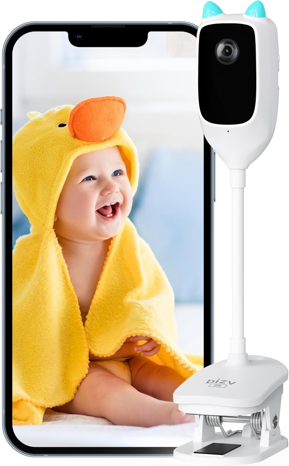 Newest Baby Monitor,Monitor with Camera and Audio,2K HD Video Baby Monitor with