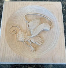 Western Wear Cowboy Engraving Trim Wood Corner Block Door Window Trim