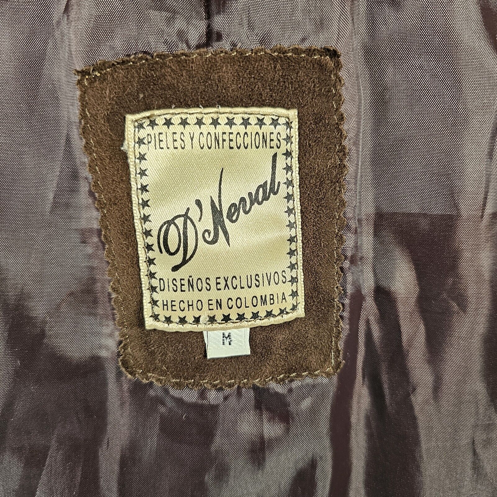 D'Neval Saude Jacket Mens Medium Brown Made In Co… - image 20