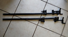 2 Usable Vintage Metal 34" Tube Bar Pipe Vise Clamps Woodworking Heavy Duty