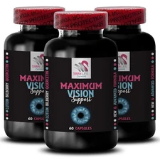 Bilberry and eye health - VISION SUPPORT - Vitamin A and eye care - 3Bottles