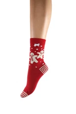Pretty Polly Gingerbread Christmas Socks  Red  One Size ( 4-8 UK)
