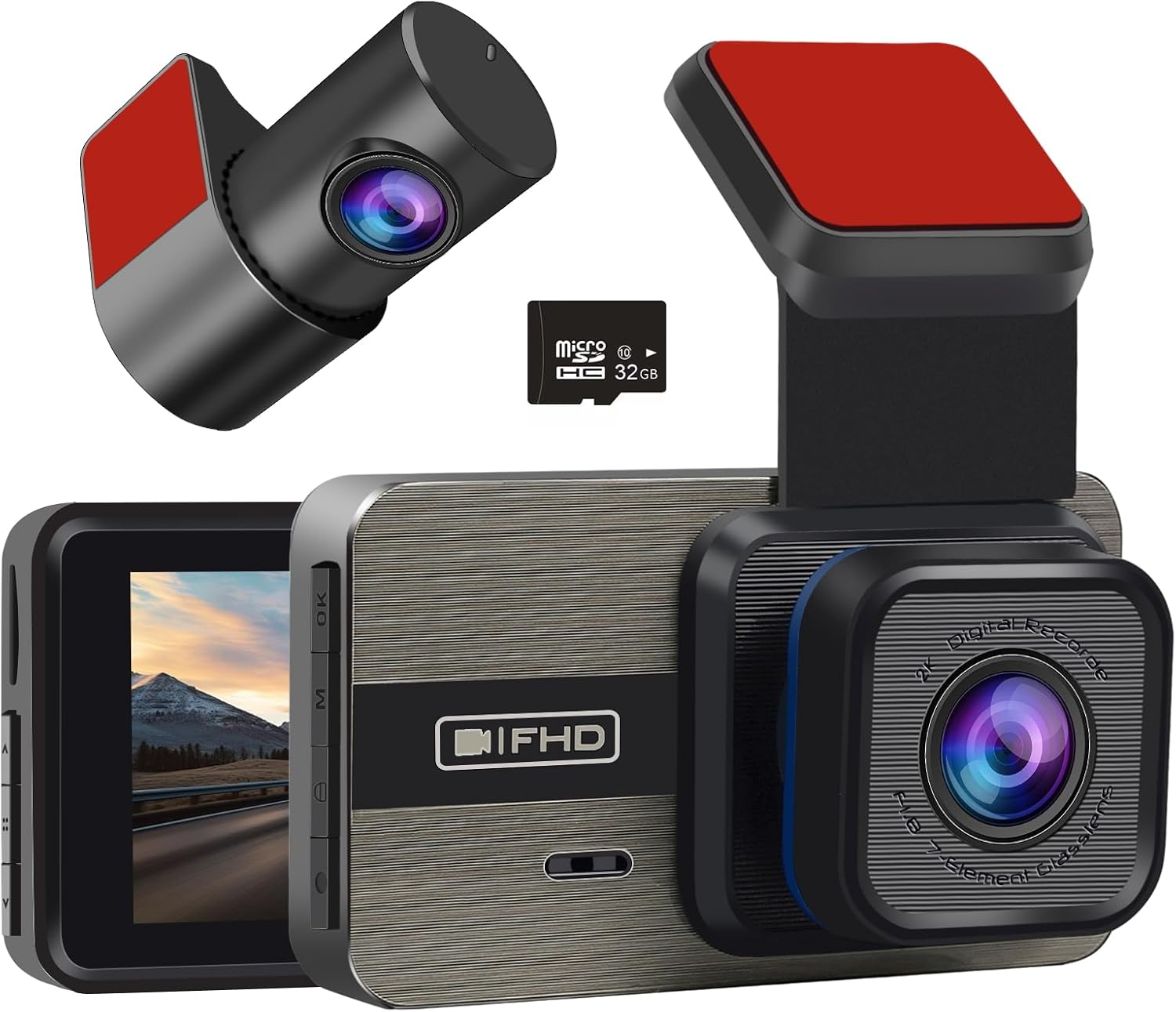 2K+1080P Dual Dash Cam with 3.0