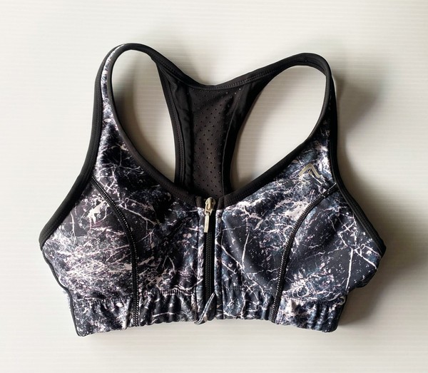 Rockwear Sports Bra Crop Top With Front Zipper Activewear Size 8