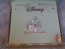 Disney Minnie Mouse Silver Plated Floating Charm Necklace NWT 60