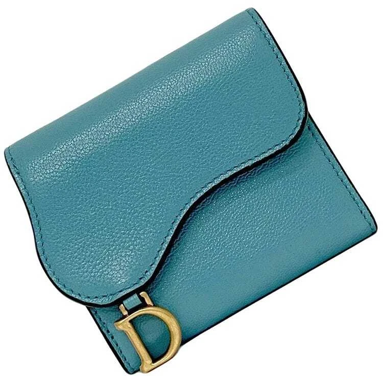 Portefeuille trifold Christian Dior selle bleue S5652CCEH f 20298 bon état