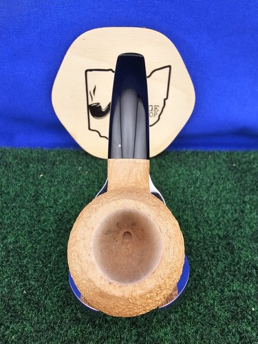 Chris Morgan Signature Sandblast Apple Handmade Artisan Briar Pipe, Unsmoked - Picture 2 of 13