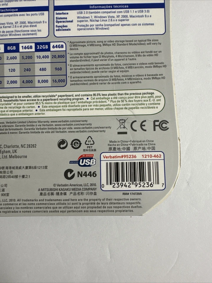 Verbatim 4GB Store 'n' Go USB 2.0 Flash Drive - Red 95236 - brand new in package - Image 3 of 3