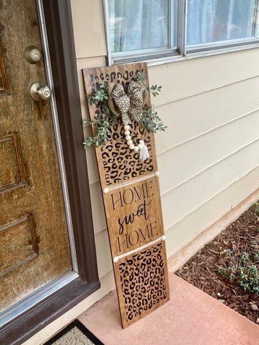Porch Sign Leopard Print Porch Leaner - Picture 3 of 5