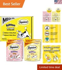 Delicious Kitten Treats for Brain Health, Chicken Salmon Variety Pack, 6.3 oz