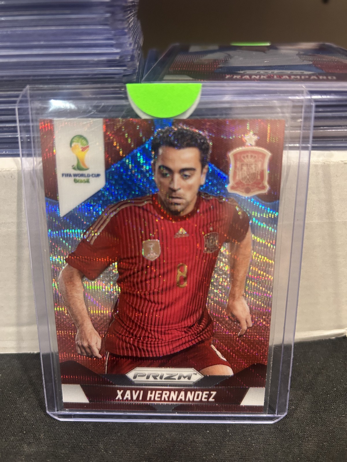 2014 Panini Prizm World Cup - Xavi Hernandez #180 Red Blue Wave SSP