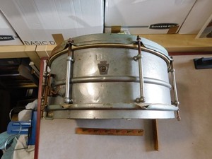 WFL DRUM COMPANY  "US" Stamped Snare Drum Gov issue Appears Complete!