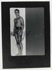 Buster Crabbe (d. 1983) Signed Autographed Vintage 4x6 Photo 8.5x11 Vintage Sign