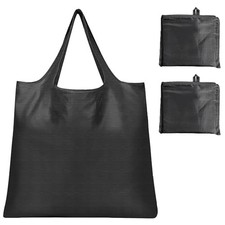 Large Foldable Shopping Bag, Reusable Grocery Bag, Used for B3-black black