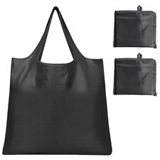 Large Foldable Shopping Bag, Reusable Grocery Bag, Used for B3-black+black