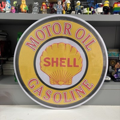 Shell Motor Oil Blechschild - 30x30 - Hängeaufsatz neu versiegelt 
