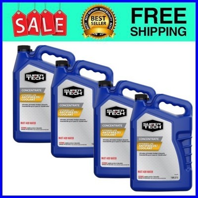 Super Tech Concentrate Extended Life Antifreeze and Coolant 5Year 1Gallon,4 pack