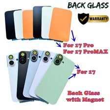 Lot Back Glass Replacement Metal/Magnet For iPhone 14/14 Plus/15/16/17 Pro Max