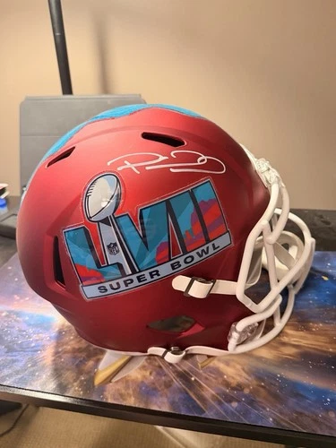 PATRICK MAHOMES SIGNED FS REPLICA (Super Bowl LVII)  Beckett BAS HELMET COA HOLO