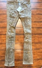 MNML Mens X289 Distressed Stretch Denim Brown, Size 34