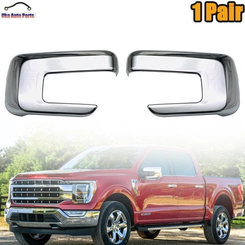 1 Pair Chrome Side Rearview Mirror Cover Trim For Ford F150 F-150 2021-2023