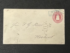 German States - Oldenburg - 1863-64 #U10 Used Entire Hooksiel Blue Cancel LE275